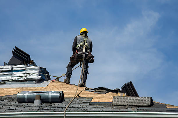 Professional Roof Repair technician working in Redding Center, CT
